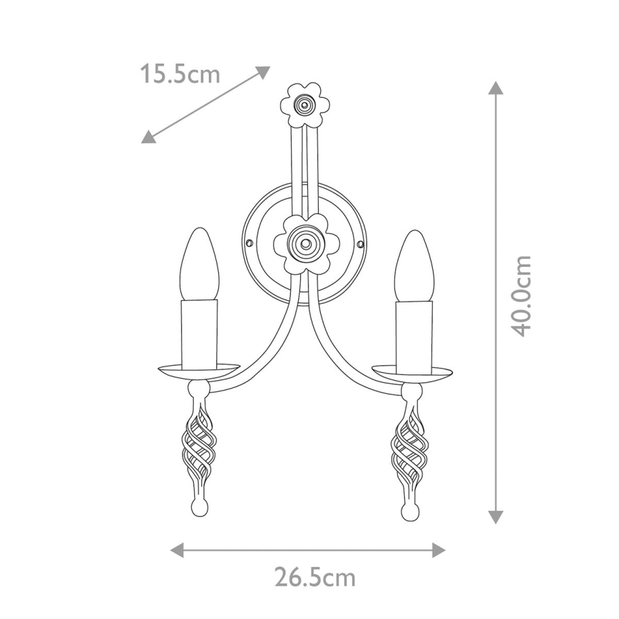 Elstead - Stenska svetilka BELFRY 2xE14/60W/230V