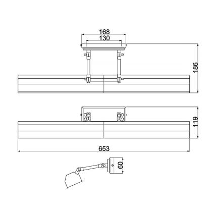 Elstead - Svetilka za slike CHAWTON 4xE14/40W/230V sijajni krom