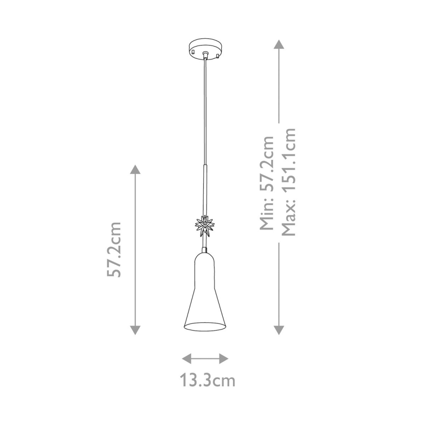 Elstead - Lestenec na vrvici ETOILE 1xE27/60W/230V pr. 13,3 cm zlata