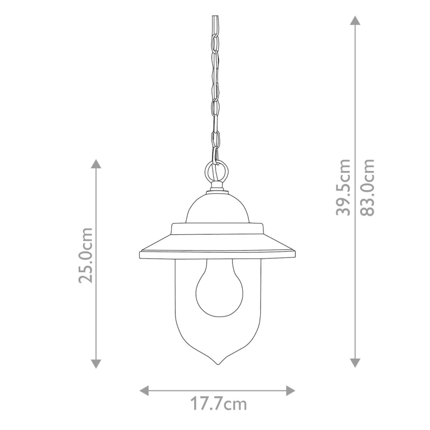Elstead FE-ALLIER-P-WW - Lestenec na verigi ALLIER 1xE27/60W/230V hrast