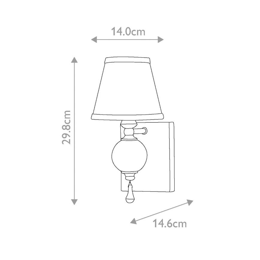Elstead FE-ARGENTO1 - Stenska svetilka ARGENTO 1xE14/60W/230V