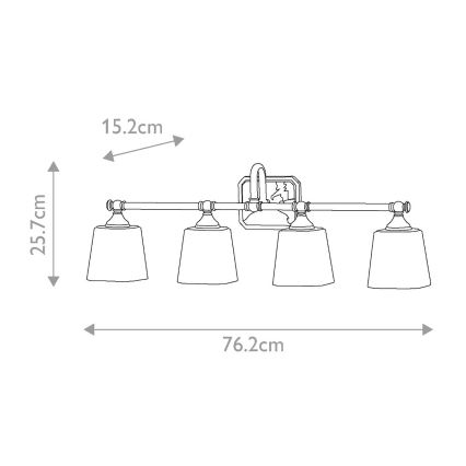 Elstead FE-CONCORD4-BATH - LED Kopalniška stenska svetilka CONCORD 4xG9/3W/230V IP44