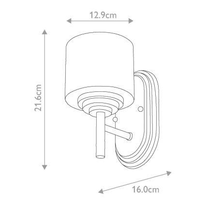 Elstead FE-MALIBU1-BATH - LED Kopalniška stenska svetilka MALIBU 1xG9/3W/230V IP44