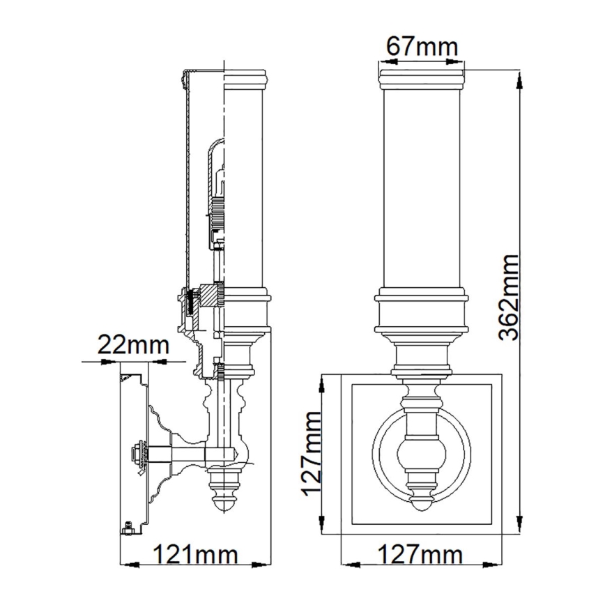 Elstead FE-PAYN-OR1-BATH - LED Kopalniška stenska svetilka PAYNE 1xG9/3W/230V IP44