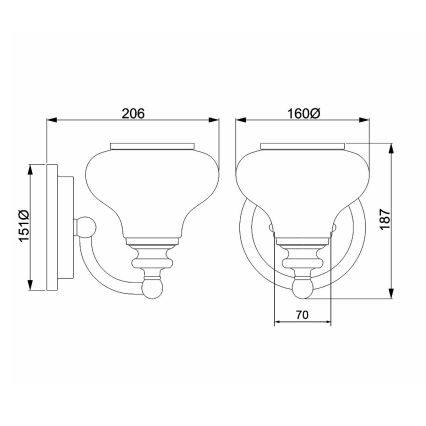 Elstead HK-AINSLEY1-BATH - LED Kopalniška stenska svetilka AINSLEY 1xG9/3W/230V IP44