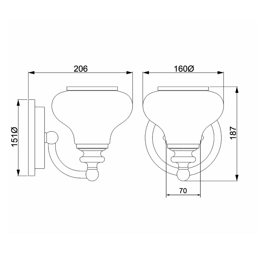 Elstead HK-AINSLEY1-BATH - LED Kopalniška stenska svetilka AINSLEY 1xG9/3W/230V IP44