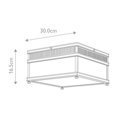Elstead - Zunanja stropna svetilka HOLBORN 2xE27/60W/230V IP44