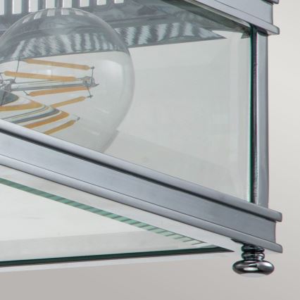 Elstead - Zunanja stropna svetilka HOLBORN 2xE27/60W/230V IP44 sijajni krom