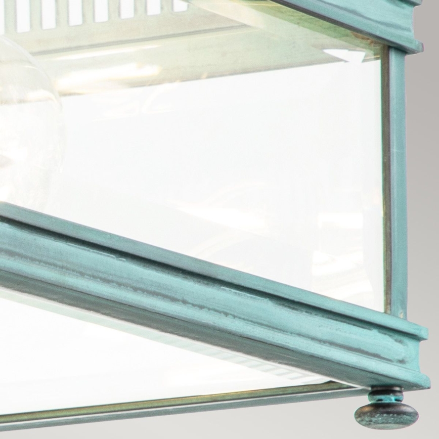 Elstead - Zunanje stropno svetilo HOLBORN 2xE27/60W/230V IP44 turkizno