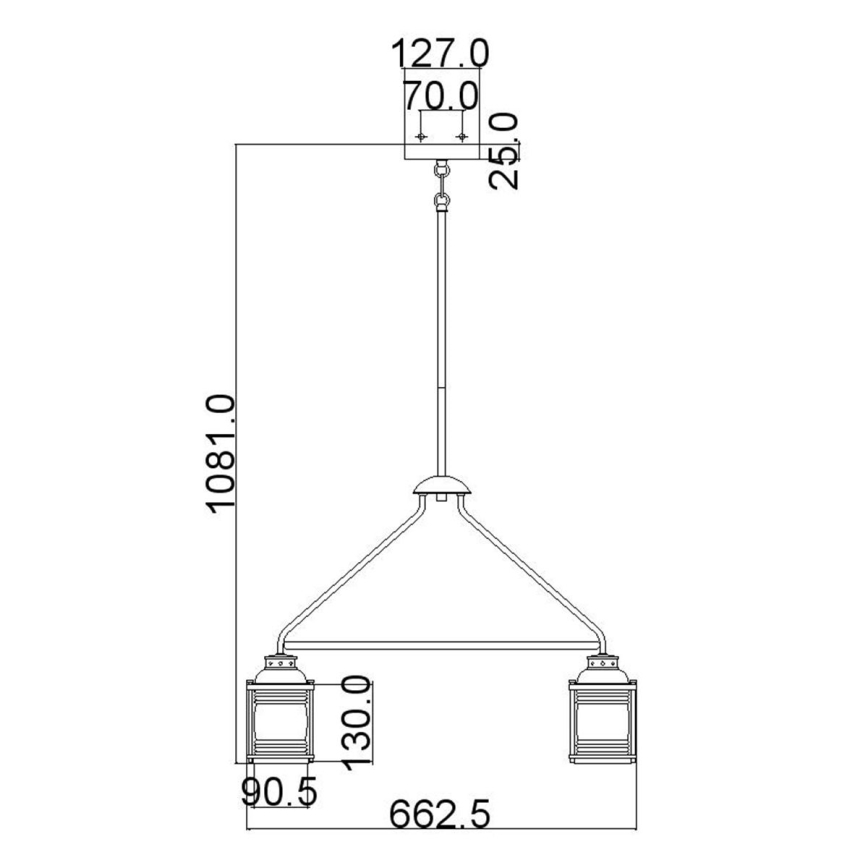 Elstead KL-ASHLANDBAY-5P - Zunanji lestenec ASHLAND 5xE27/60W/230V IP44