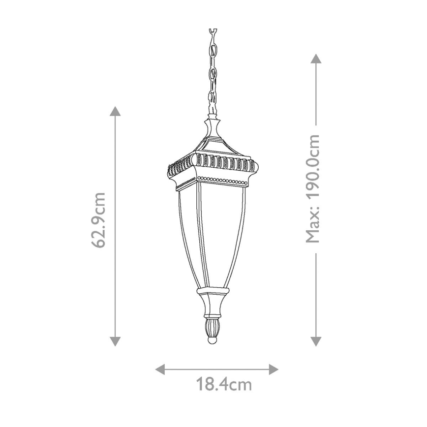 Elstead KL-VENETIAN8-M - Zunanji lestenec VENETIAN 2xE14/60W/230V IP23