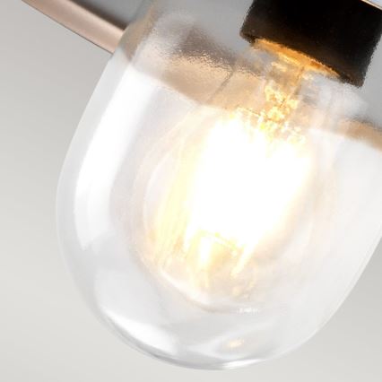 Elstead - Zunanja stenska svetilka KLAMPENBORG 1xE27/60W/230V IP44 matiran krom