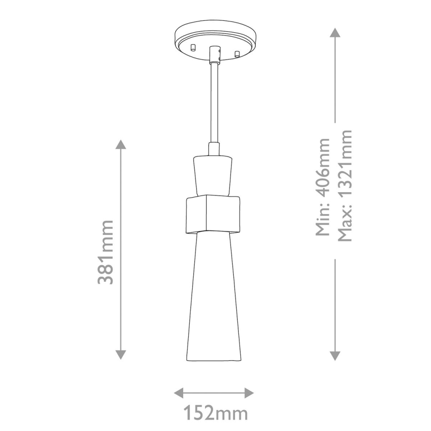 Elstead - Lestenec na drogu KRISTY 1xE27/40W/230V premer 15,2 cm bakrene barve