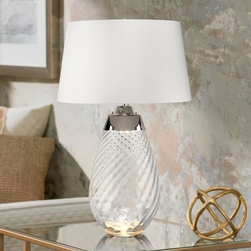 Elstead - LED Namizna svetilka LENA 1xE27/40W/230V + 1xGU10/7W 74 cm bela