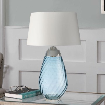 Elstead - LED Namizna svetilka LENA 1xE27/40W/230V + 1xGU10/7W 74 cm modra/bela