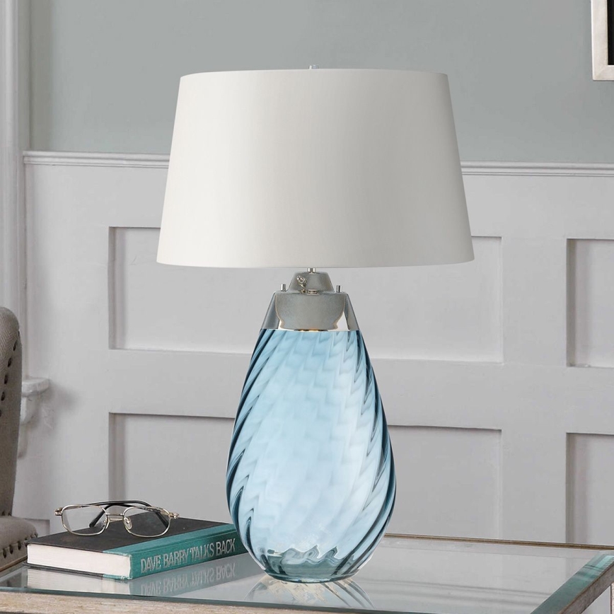 Elstead - LED Namizna svetilka LENA 1xE27/40W/230V + 1xGU10/7W 74 cm modra/bela