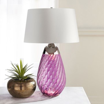 Elstead - LED Namizna svetilka LENA 1xE27/40W/230V + 1xGU10/7W 74 cm roza/bela