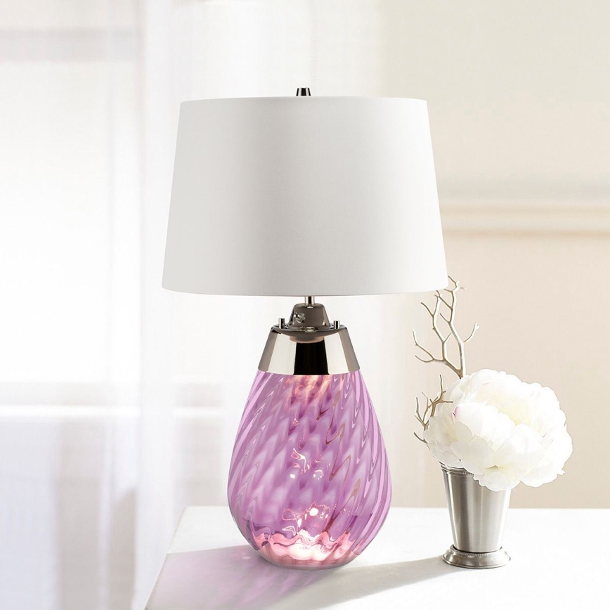 Elstead - LED Namizna svetilka LENA 1xE27/40W/230V + 1xGU10/7W 74 cm roza