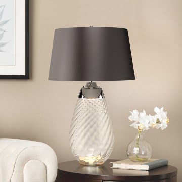 Elstead - LED Namizna svetilka LENA 1xE27/40W/230V + 1xGU10/7W 74 cm siva