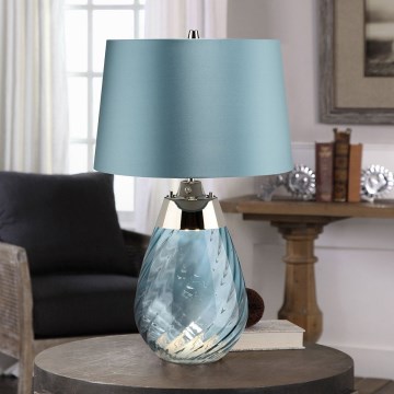 Elstead - LED Namizna svetilka LENA 1xE27/60W/230V + 1xGU10/7W 60,5 cm modra