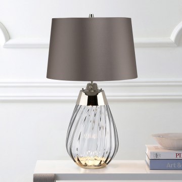 Elstead - LED Namizna svetilka LENA 1xE27/60W/230V + 1xGU10/7W 60,5 cm siva