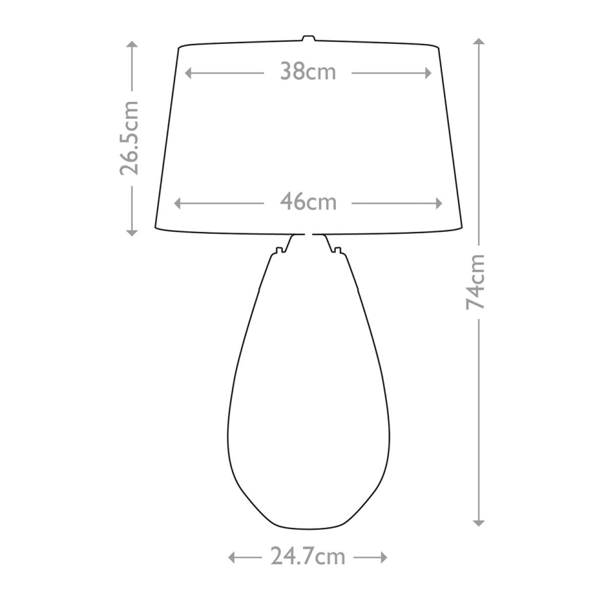 Elstead - LED Namizna svetilka LENA 1xE27/40W/230V + 1xGU10/7W 74 cm modra/bela