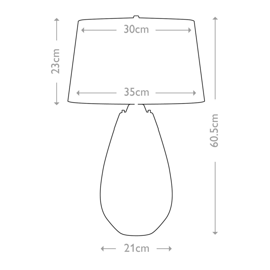 Elstead - LED Namizna svetilka LENA 1xE27/60W/230V + 1xGU10/7W 60,5cm modra/bela