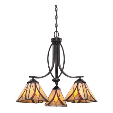 Elstead - Lestenec na verigi Tiffany ASHEVILLE 3xE27/60W/230V