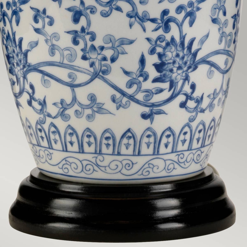 Elstead - Namizna svetilka MODRA GINGER JAR 1xE27/60W/230V