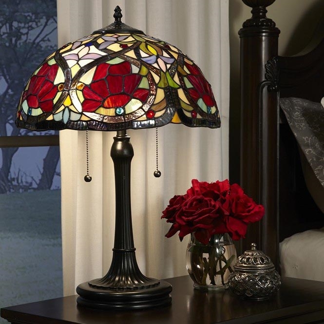 Elstead - Namizna svetilka Tiffany LARISSA 2xE27/60W/230V