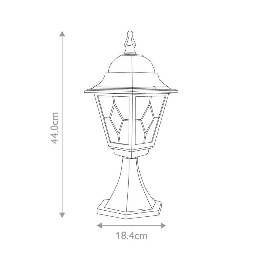 Elstead NR3-BLK - Zunanja svetilka NORFOLK 1xE27/100W/230V IP43