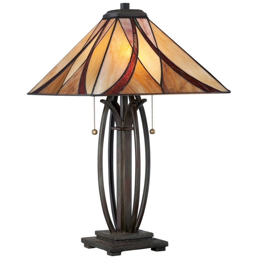 Elstead - Namizna svetilka Tiffany ASHEVILLE 2xE27/60W/230V