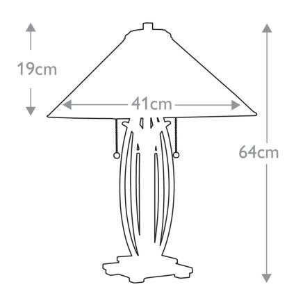 Elstead - Namizna svetilka Tiffany ASHEVILLE 2xE27/60W/230V