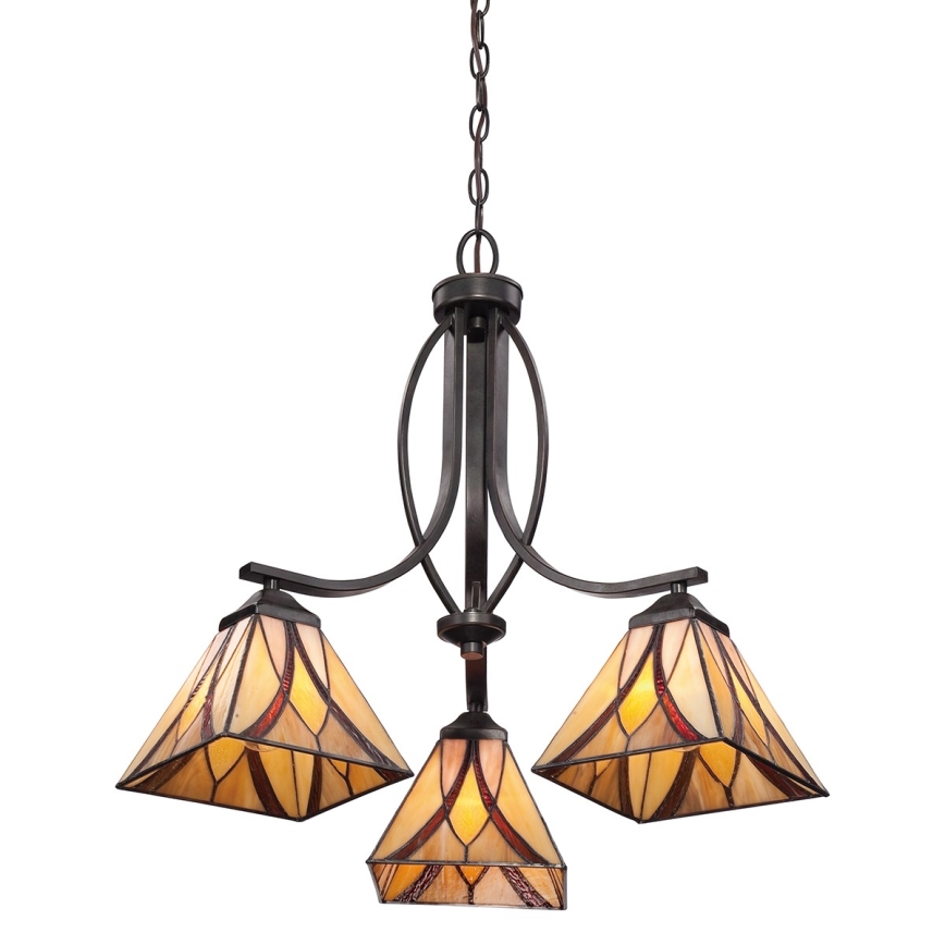 Elstead QZ-ASHEVILLE3 - Lestenec na verigi ASHEVILLE 3xE27/60W/230V
