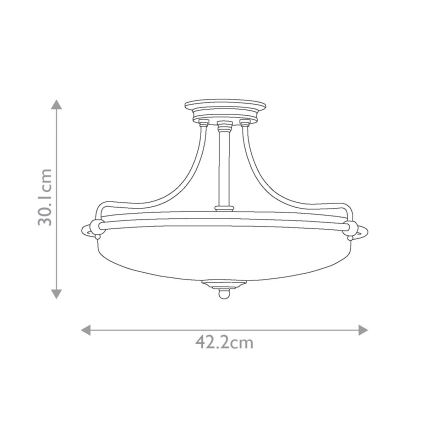 Elstead - Nadgradni lestenec GRIFFIN 3xE27/100W/230V sijajni krom