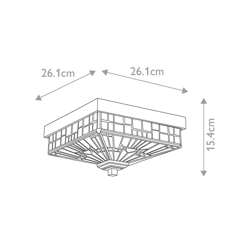 Elstead QZ-INGLENOOK-F - Zunanja stropna svetilka INGLENOOK 2xE27/60W/230V IP44