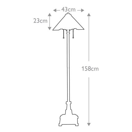 Elstead QZ-INGLENOOK-FL - Svetilka za tla INGLENOOK 2xE27/60W/230V