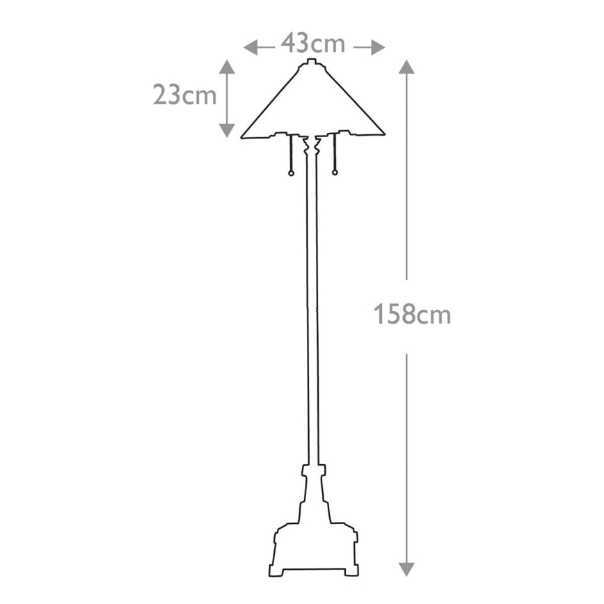 Elstead QZ-INGLENOOK-FL - Svetilka za tla INGLENOOK 2xE27/60W/230V
