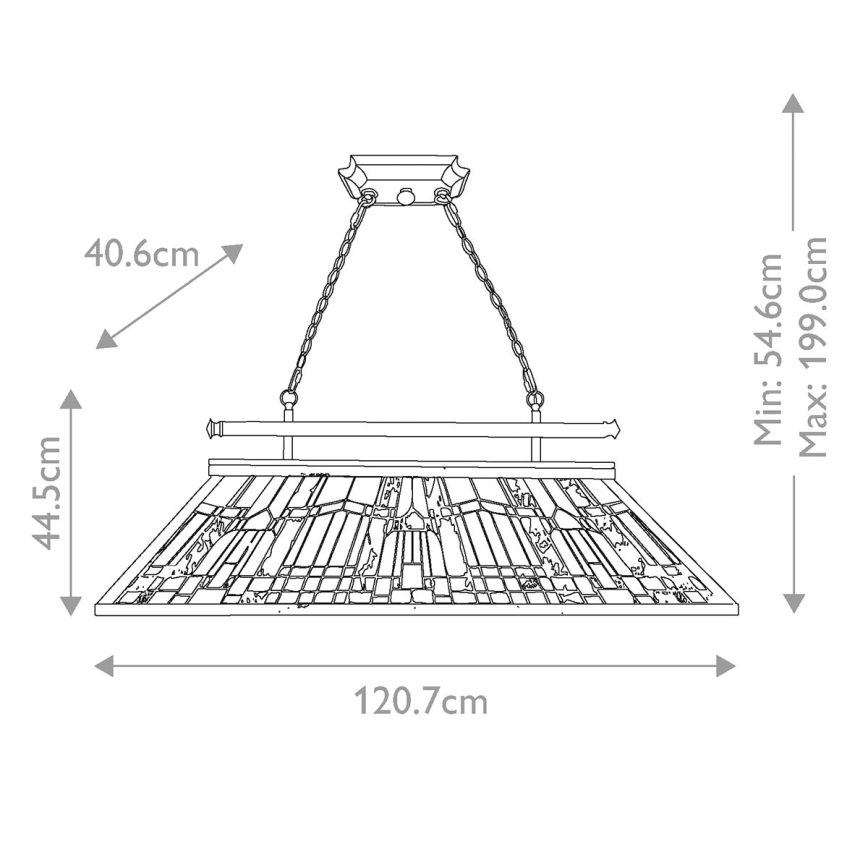 Elstead QZ-INGLENOOK-ISLE - Lestenec na verigi INGLENOOK 3xE27/100W/230V