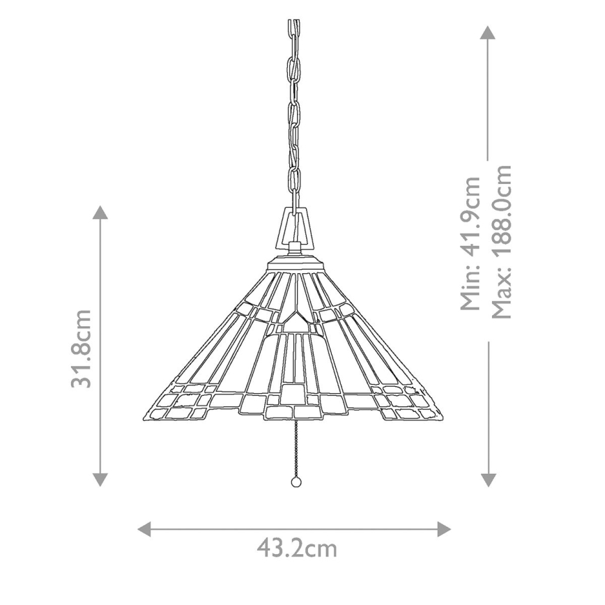 Elstead QZ-INGLENOOK-P-A - Lestenec na verigi INGLENOOK 3xE27/60W/230V
