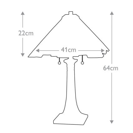 Elstead QZ-INGLENOOK-TL - Namizna svetilka INGLENOOK 2xE27/60W/230V