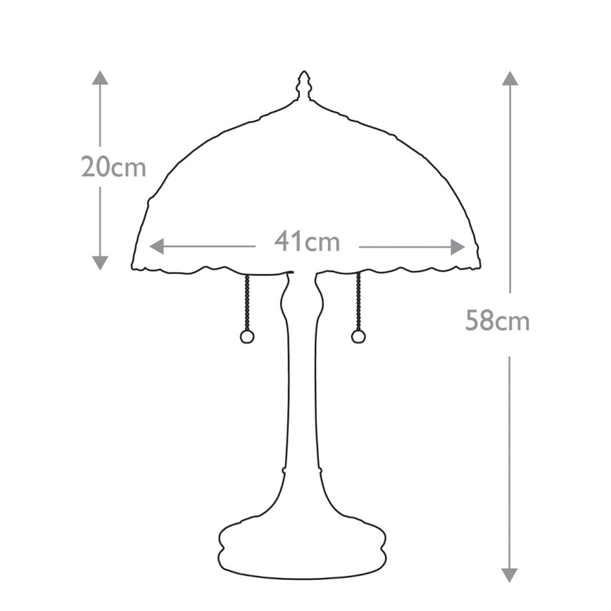 Elstead - Namizna svetilka Tiffany LARISSA 2xE27/60W/230V