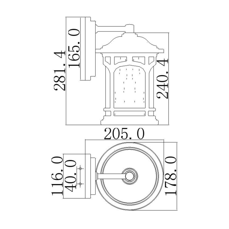 Elstead QZ-MARBLEHEAD2-S - Zunanja stenska svetilka MARBLEHEAD 1xE27/75W/230V IP44