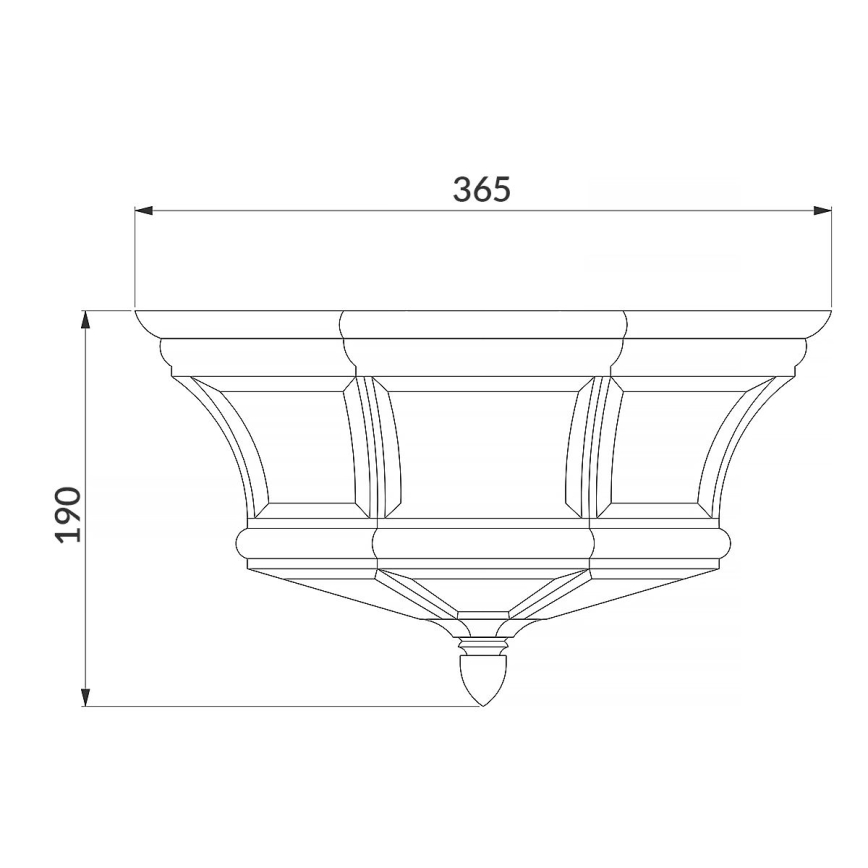 Elstead QZ-NEWBURY-F-PB - Zunanja stropna svetilka NEWBURY 3xE14/40W/230V IP44