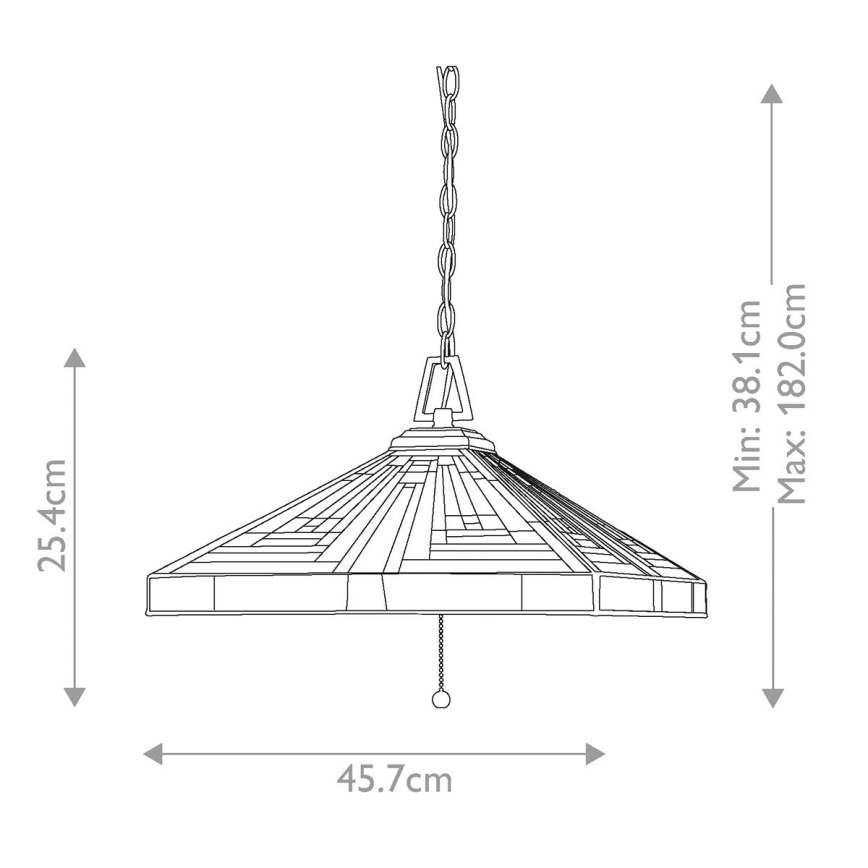 Elstead QZ-STEPHEN-3P - Lestenec na verigi STEPHEN 3xE27/60W/230V