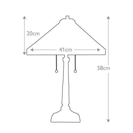 Elstead - Namizna svetilka Tiffany STEPHEN 2xE27/60W/230V