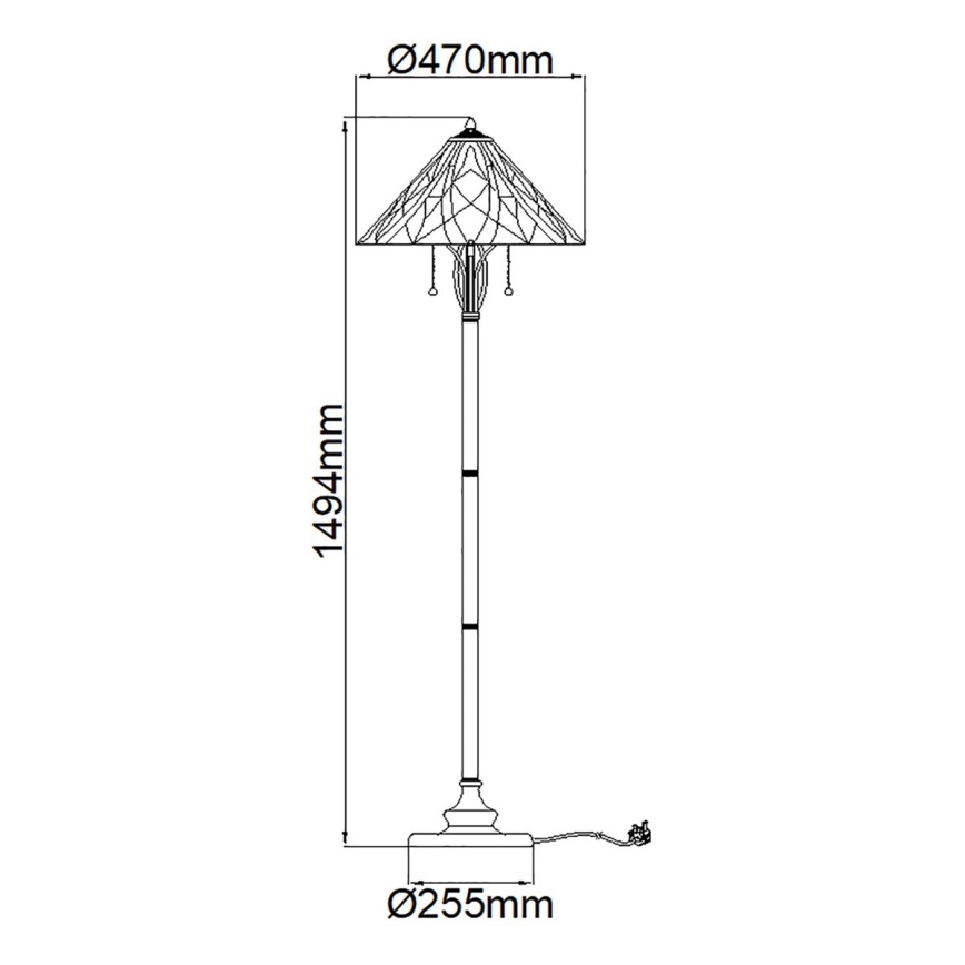 Elstead QZ-VICTORY-FL - Svetilka za tla VICTORY 2xE27/60W/230V