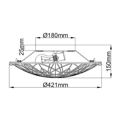 Elstead QZ-VICTORY-SF - Stropna luč VICTORY 2xE27/60W/230V