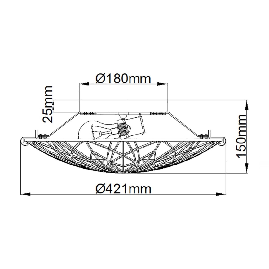 Elstead QZ-VICTORY-SF - Stropna luč VICTORY 2xE27/60W/230V