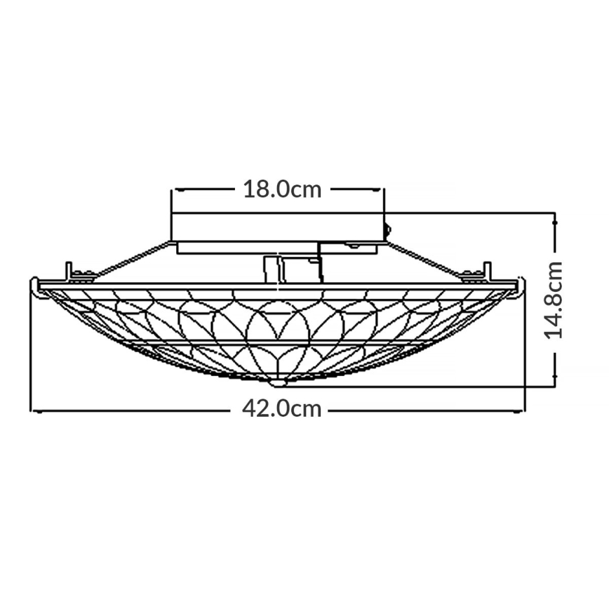 Elstead QZ-WEST-END-F - Stropna luč WEST 2xE27/75W/230V